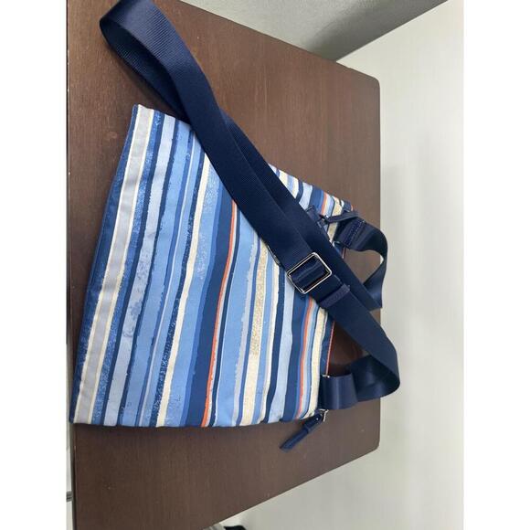 Tumi Crossbody Bag‎ Calera Multicolored Stripes Zipper Closure Adjustable Strap - Picture 3 of 11